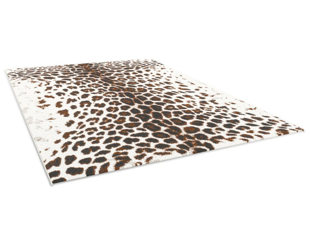 Meryl - Alfombra de pelo corto - Motivo de leopardo - Marrón