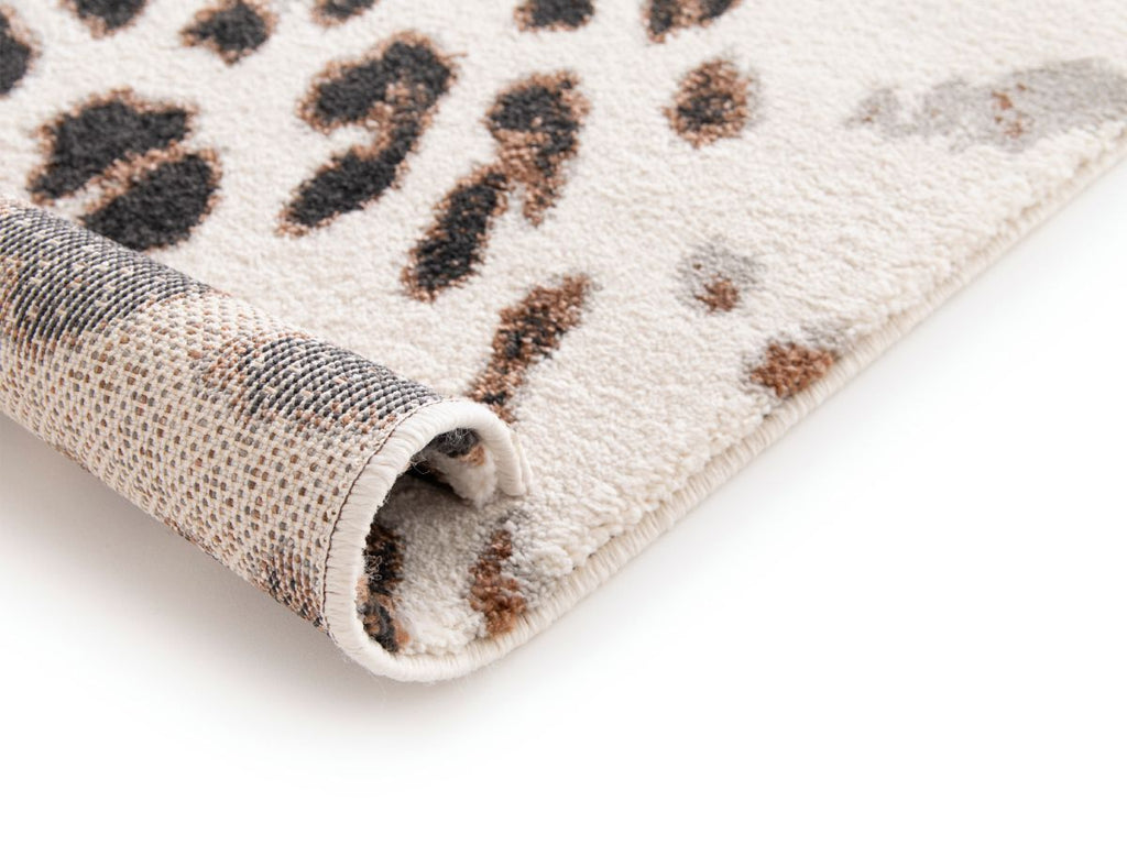 Meryl - Alfombra de pelo corto - Motivo de leopardo - Marrón