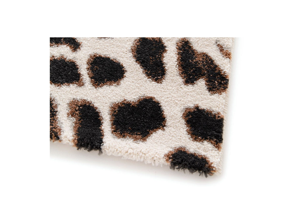 Meryl - Alfombra de pelo corto - Motivo de leopardo - Marrón