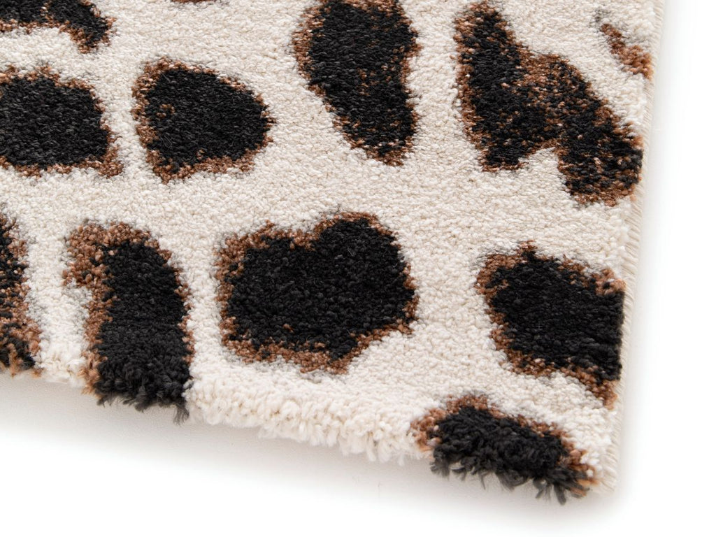 Meryl - Alfombra de pelo corto - Motivo de leopardo - Marrón