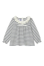 Blouse - Blanc Et Bleu Marine - Bébé Fille