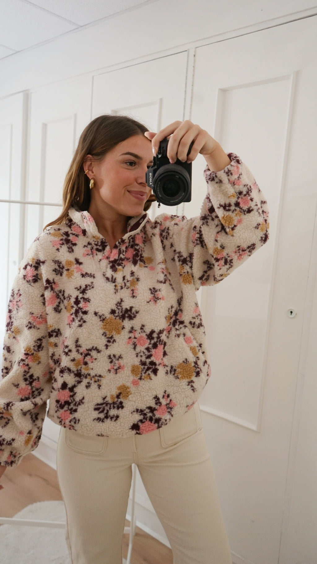 Gina floral fleece jumper