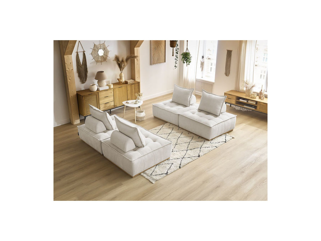 Modular Straight Sofa - Elisa - With 4 One-Seater Chairs