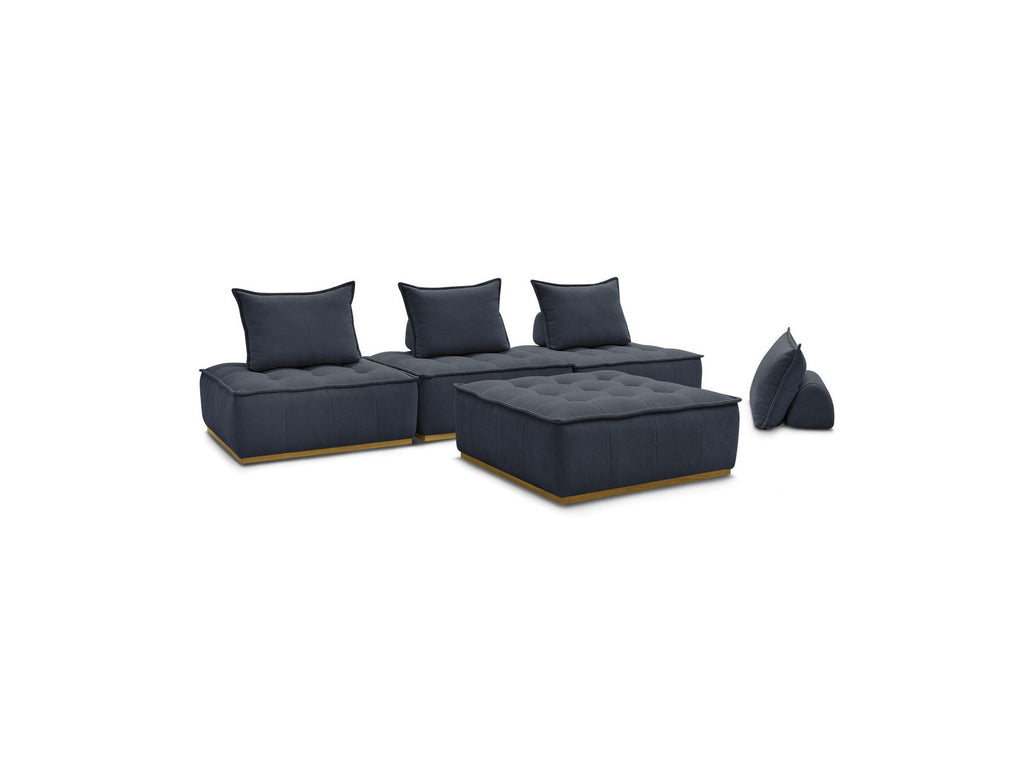 Modular Straight Sofa - Elisa - With 4 One-Seater Chairs