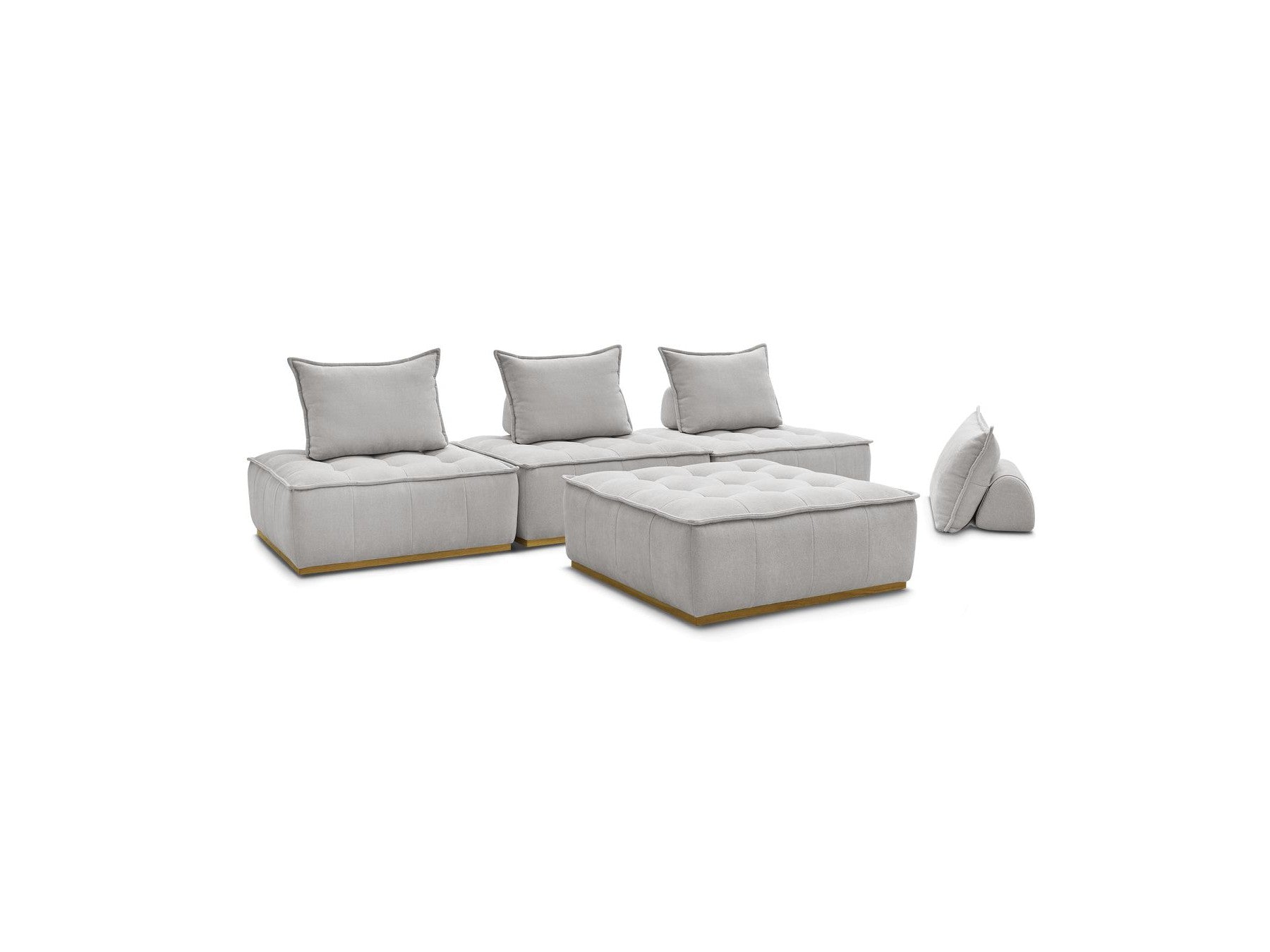 Modular Straight Sofa - Elisa - With 4 One-Seater Chairs