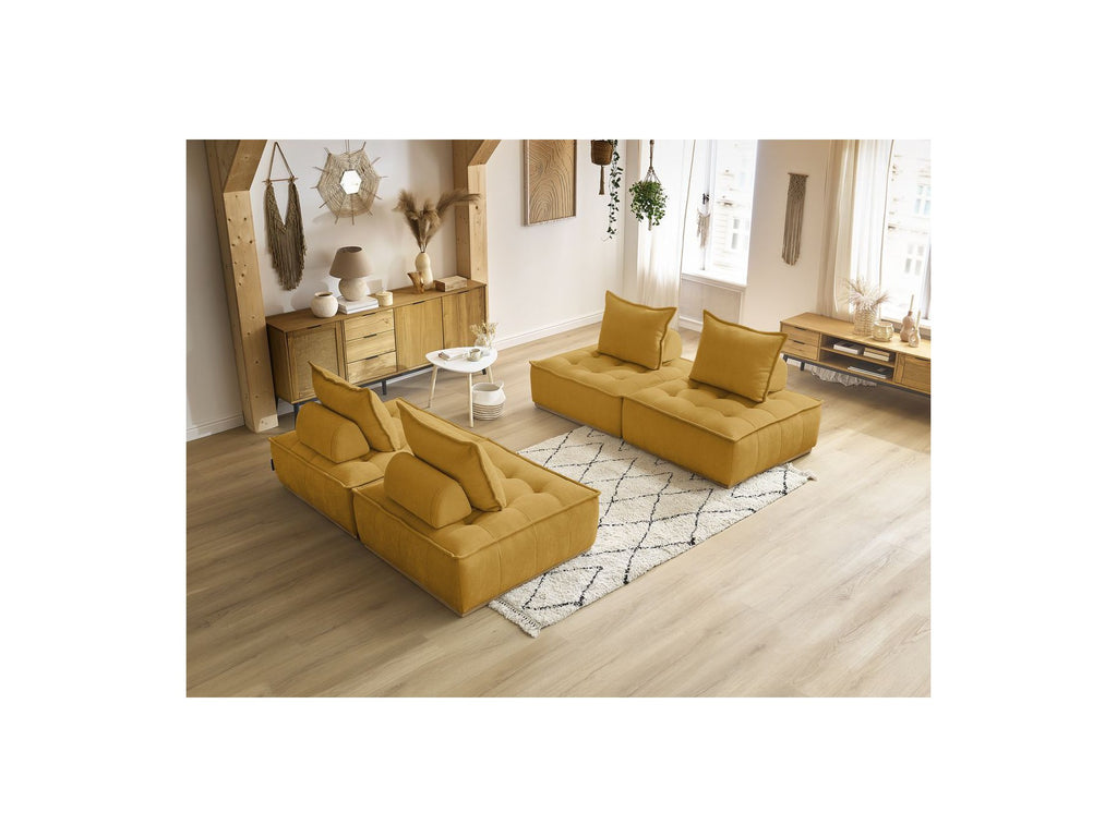 Modular Straight Sofa - Elisa - With 4 One-Seater Chairs