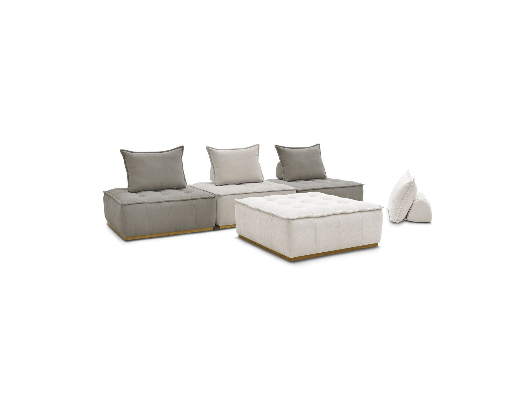 Modular Straight Sofa - Elisa - With 4 One-Seater Chairs