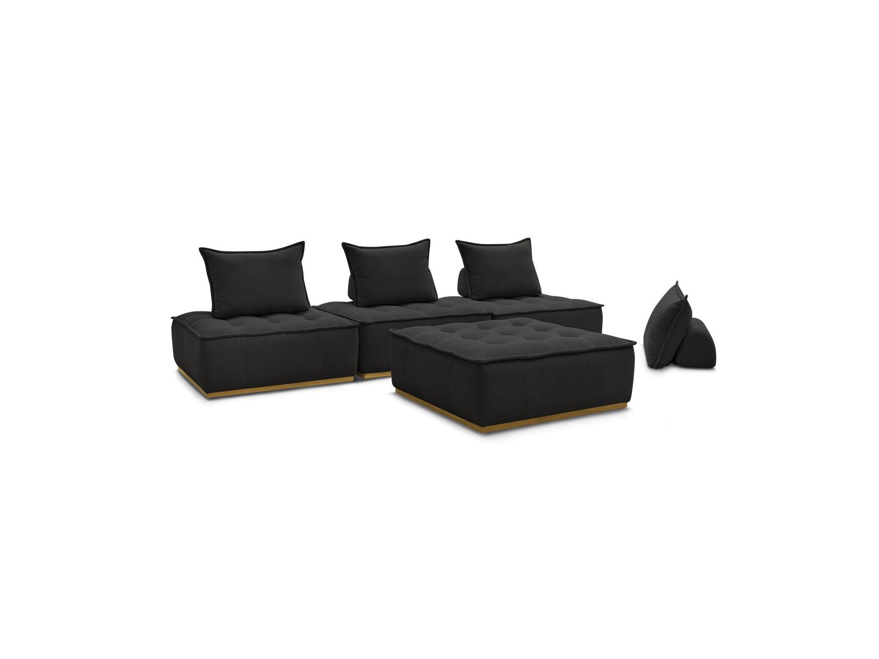 Modular Straight Sofa - Elisa - With 4 One-Seater Chairs