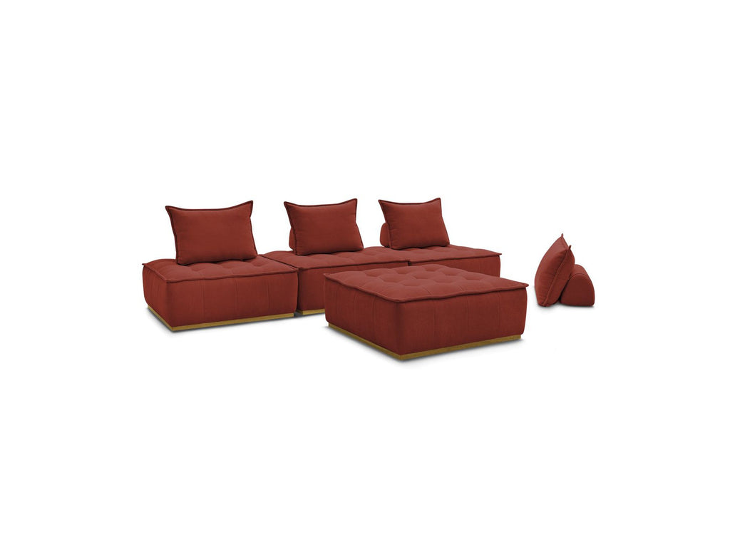 Modular Straight Sofa - Elisa - With 4 One-Seater Chairs