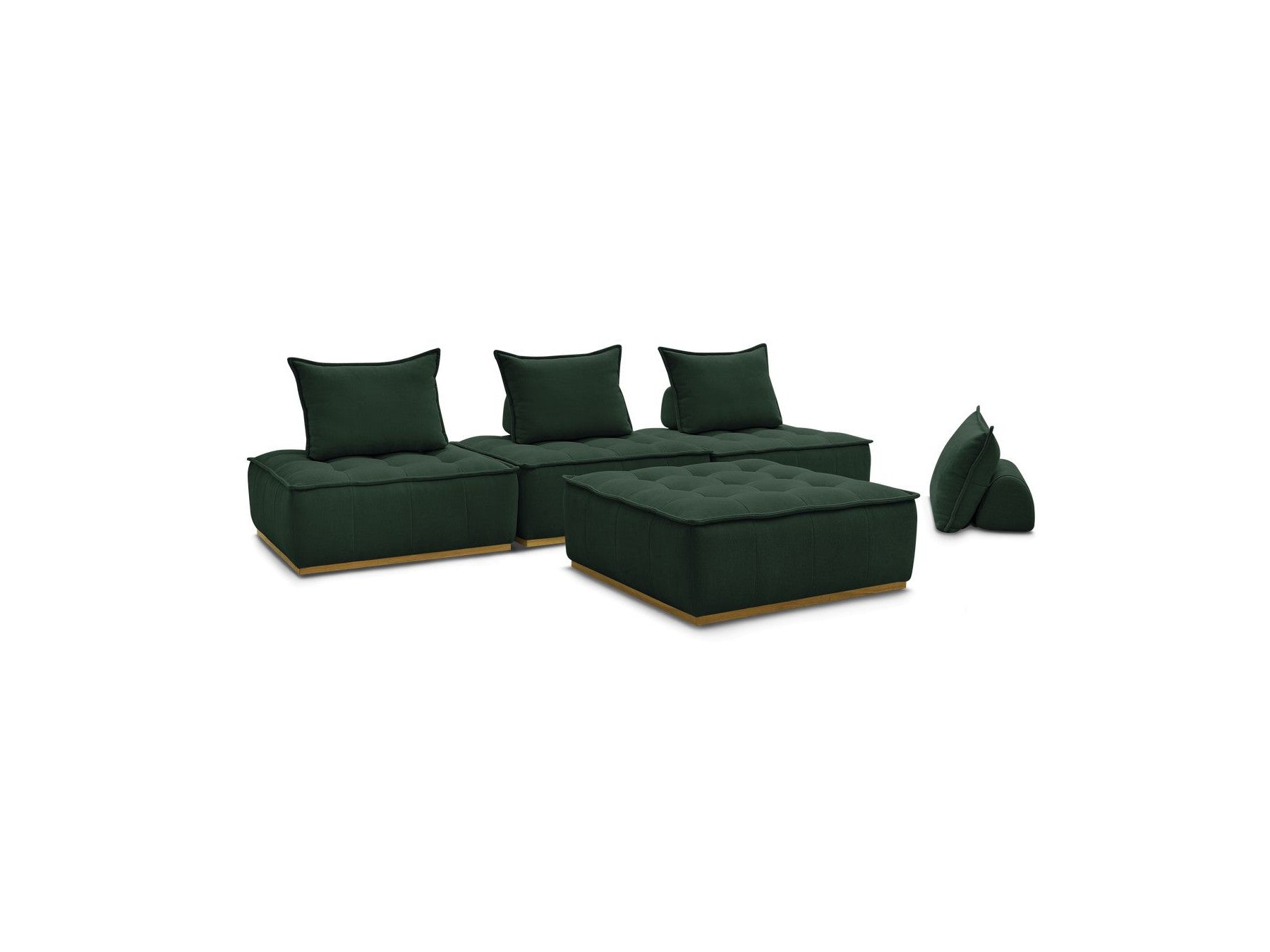 Modular Straight Sofa - Elisa - With 4 One-Seater Chairs