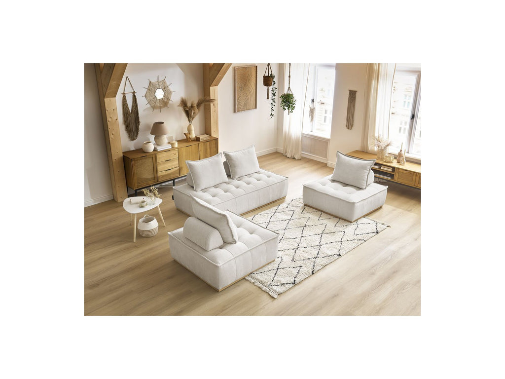 Elisa - Sofá Rinconero Modular - Con 2 Módulos de 1 Plaza + 1 Módulo de 2 Plazas