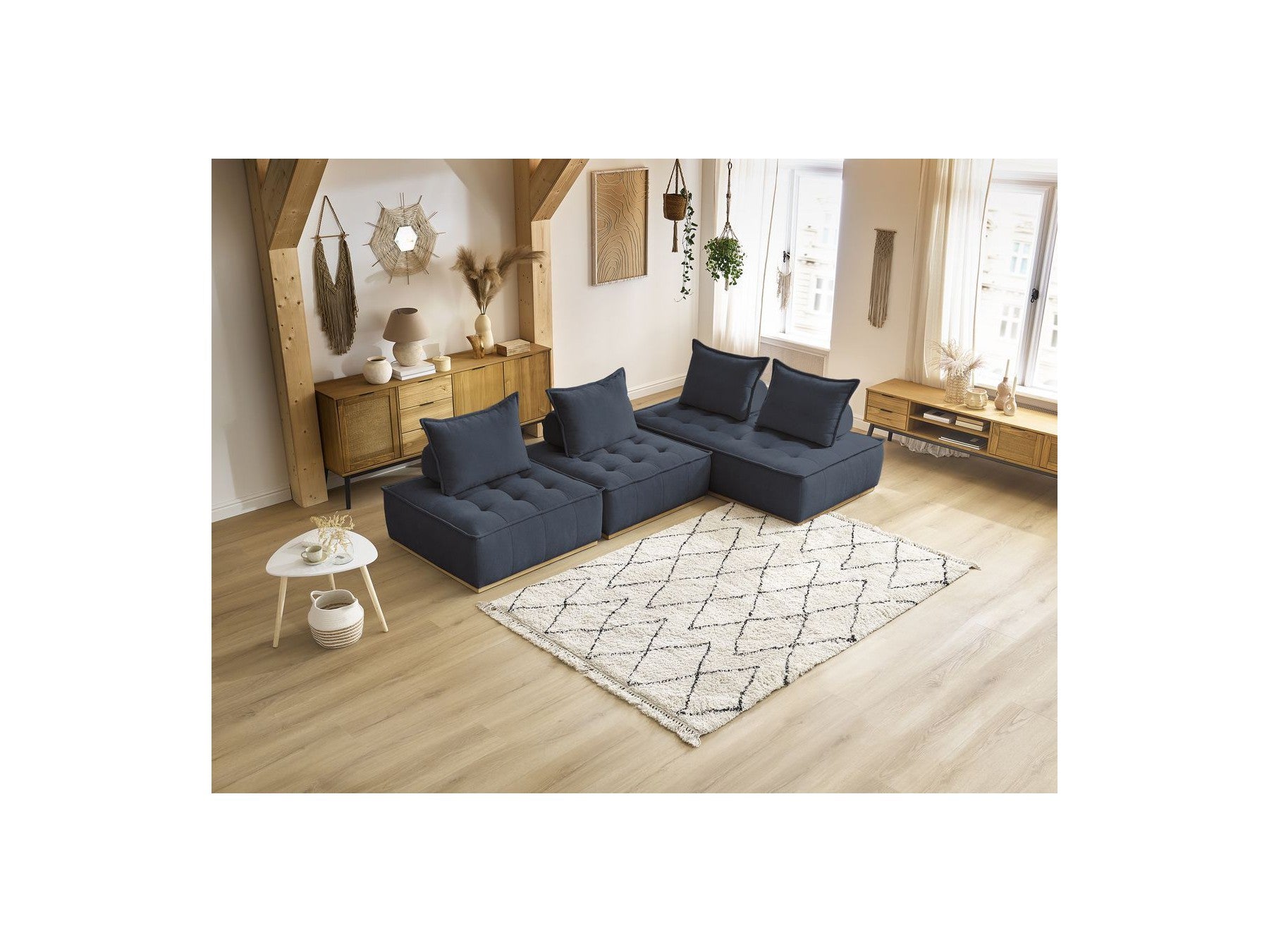 Elisa - Sofá Rinconero Modular - Con 2 Módulos de 1 Plaza + 1 Módulo de 2 Plazas