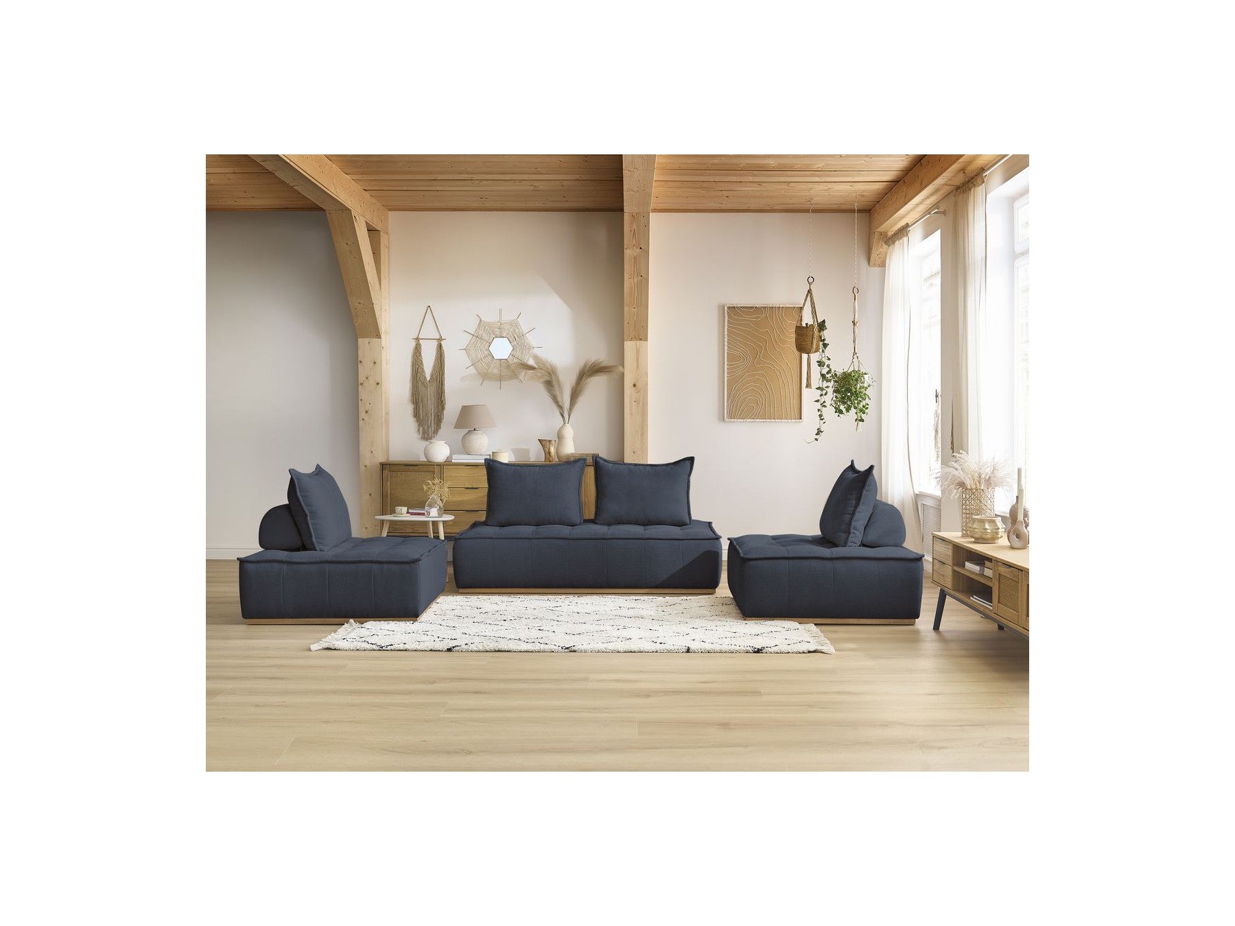 Elisa - Sofá Rinconero Modular - Con 2 Módulos de 1 Plaza + 1 Módulo de 2 Plazas