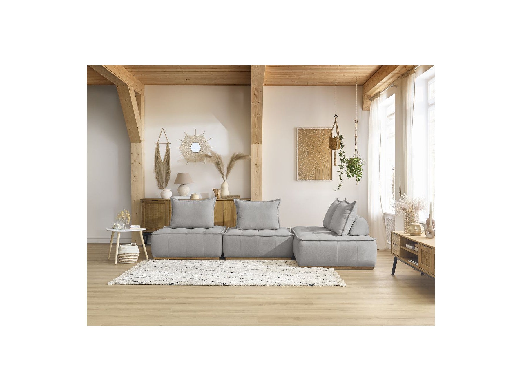Elisa - Sofá Rinconero Modular - Con 2 Módulos de 1 Plaza + 1 Módulo de 2 Plazas