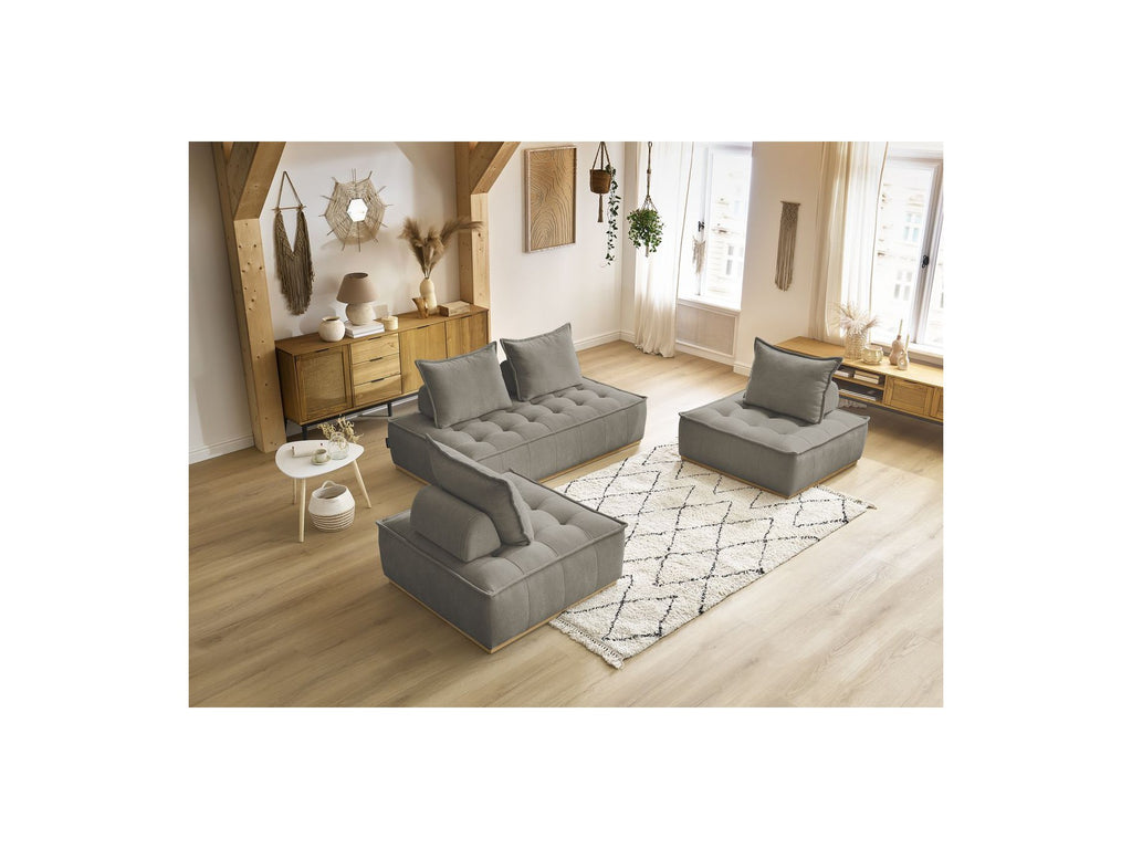 Elisa - Sofá Rinconero Modular - Con 2 Módulos de 1 Plaza + 1 Módulo de 2 Plazas