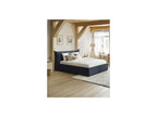 Jade - Cama con arcón con cabecero efecto almohada - Pana gruesa suave