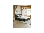 Jade - Cama con arcón con cabecero efecto almohada - Pana gruesa suave