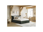 Jade - Cama con arcón con cabecero efecto almohada - Pana gruesa suave