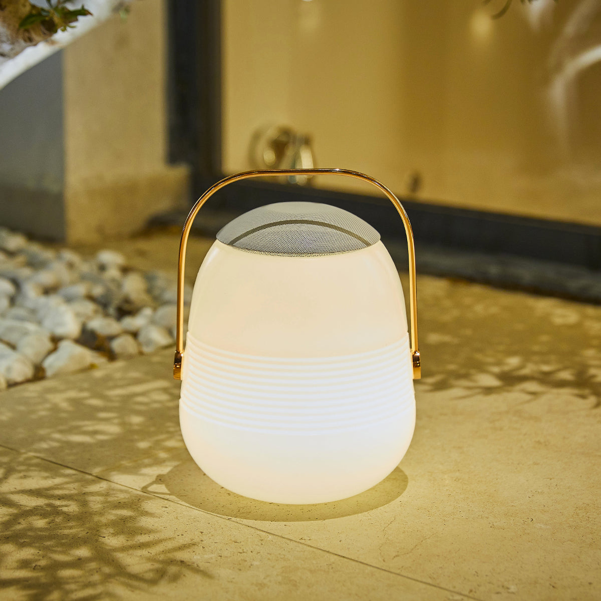 Bob Station - Lampe Enceinte Bluetooth - Cuivre - Blanc
