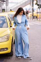 Jumpsuit Olfa - Lyo Jeansblauw