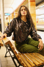 Camicetta Basile - Paillettes Nere