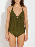 Maillot Une Pièce Jane - Kaki Folk