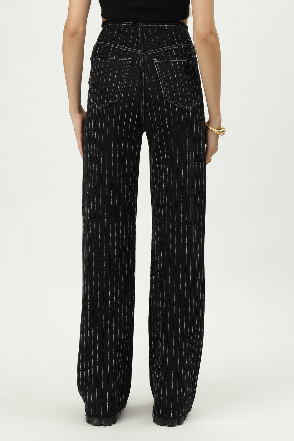 Vaqueros Scarlett - Strass Negro