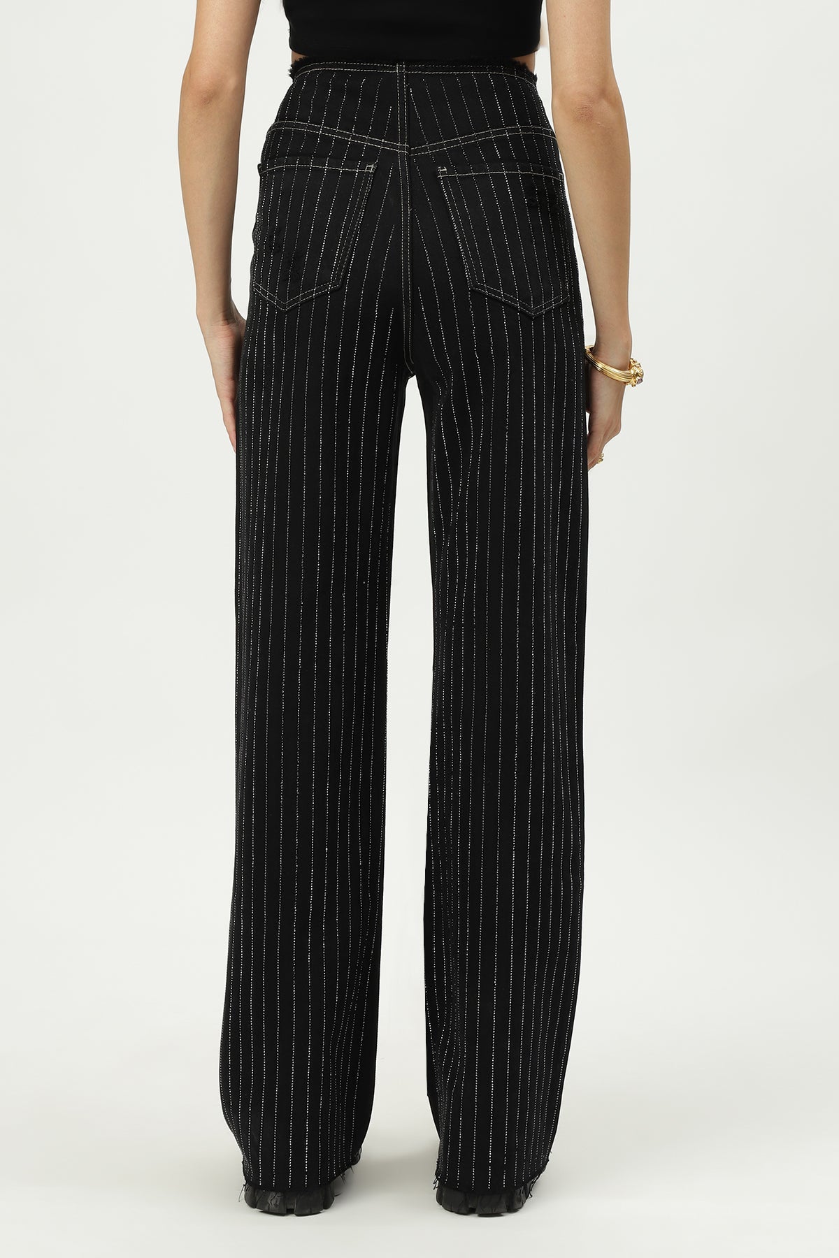 Vaqueros Scarlett - Strass Negro