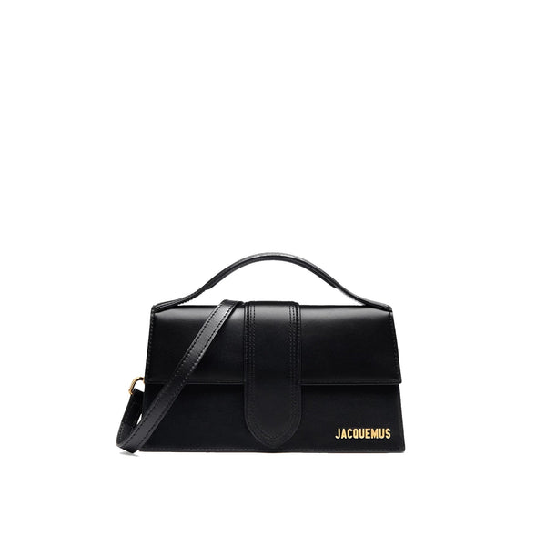 Jacquemus - Sac Le Grand Bambino - Gold Logo - Femme - Black