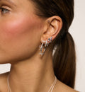 Large Bow Hoop Earrings - Gold or Silver