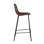 Henrik - Lot De 2 Chaises Pour Îlot Central En Cuir Synthétique Marron