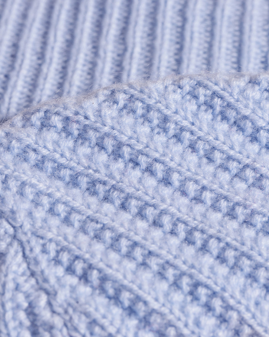 Turn-Up Beanie - Smooth Blue - Unisex