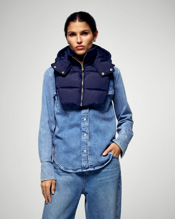 Hooded Collar - Navy - Unisex