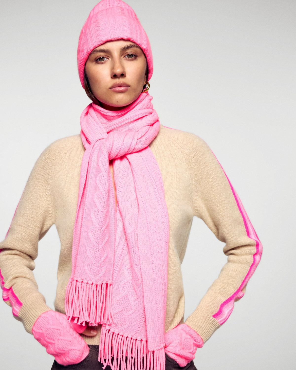 Wide Scarf - Fantasy Pink - Unisex