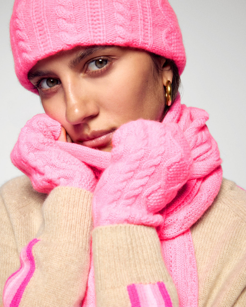 Wide Scarf - Fantasy Pink - Unisex
