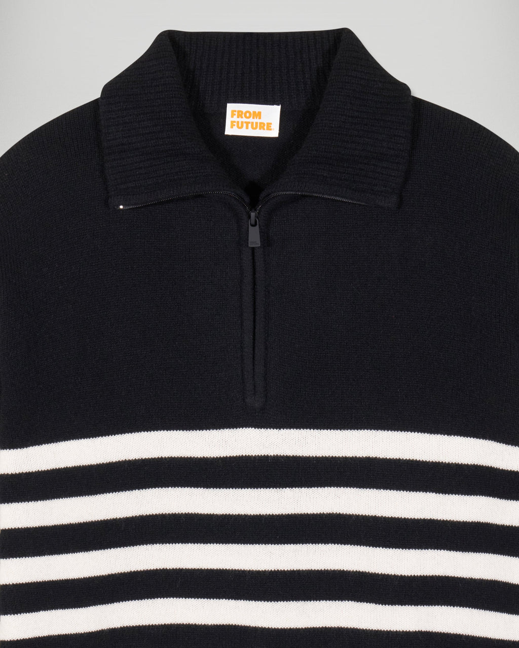 Maglione Mezza Zip Marinière - Noir - Uomo