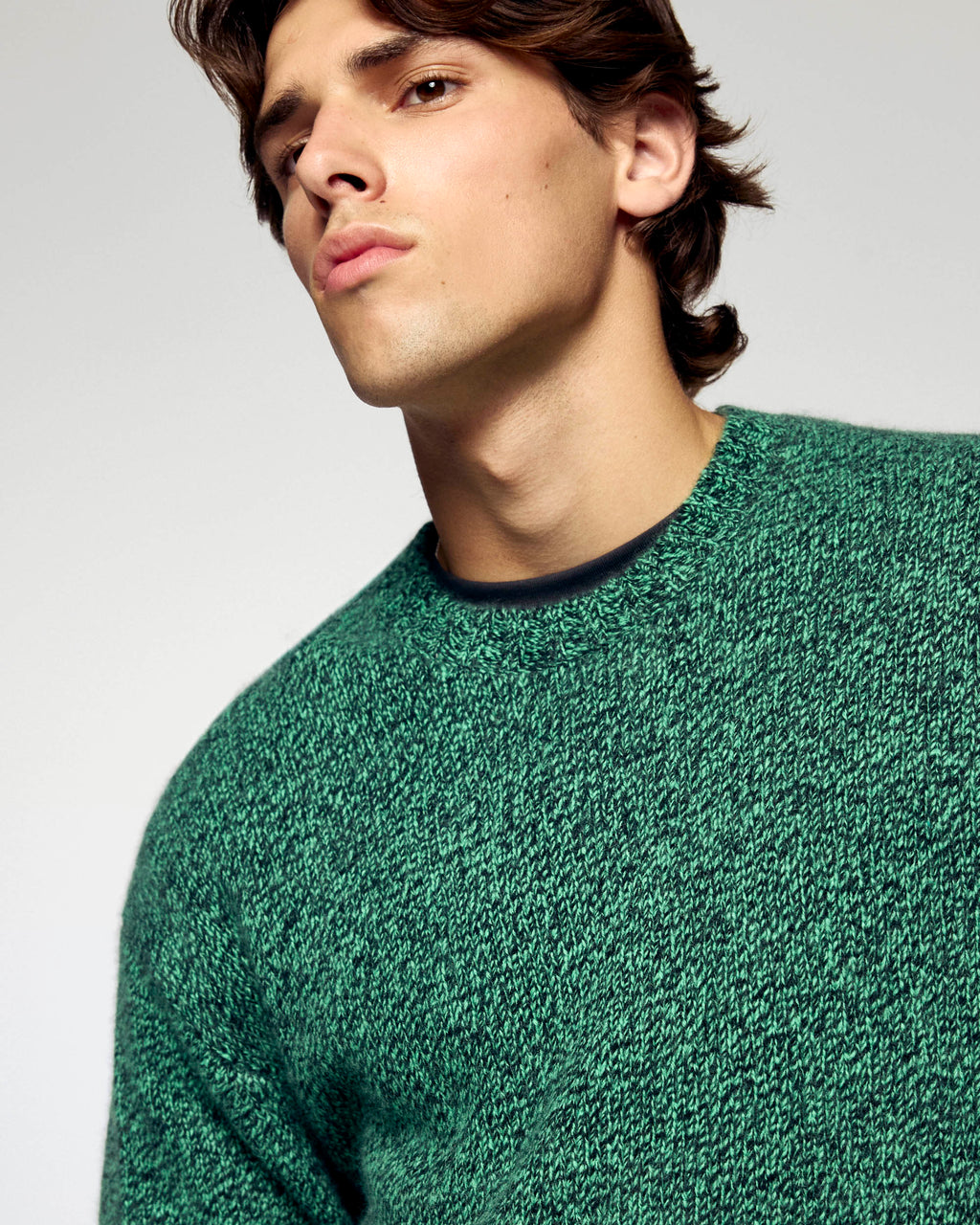 Jersey de cuello redondo - Verde noche - Hombre