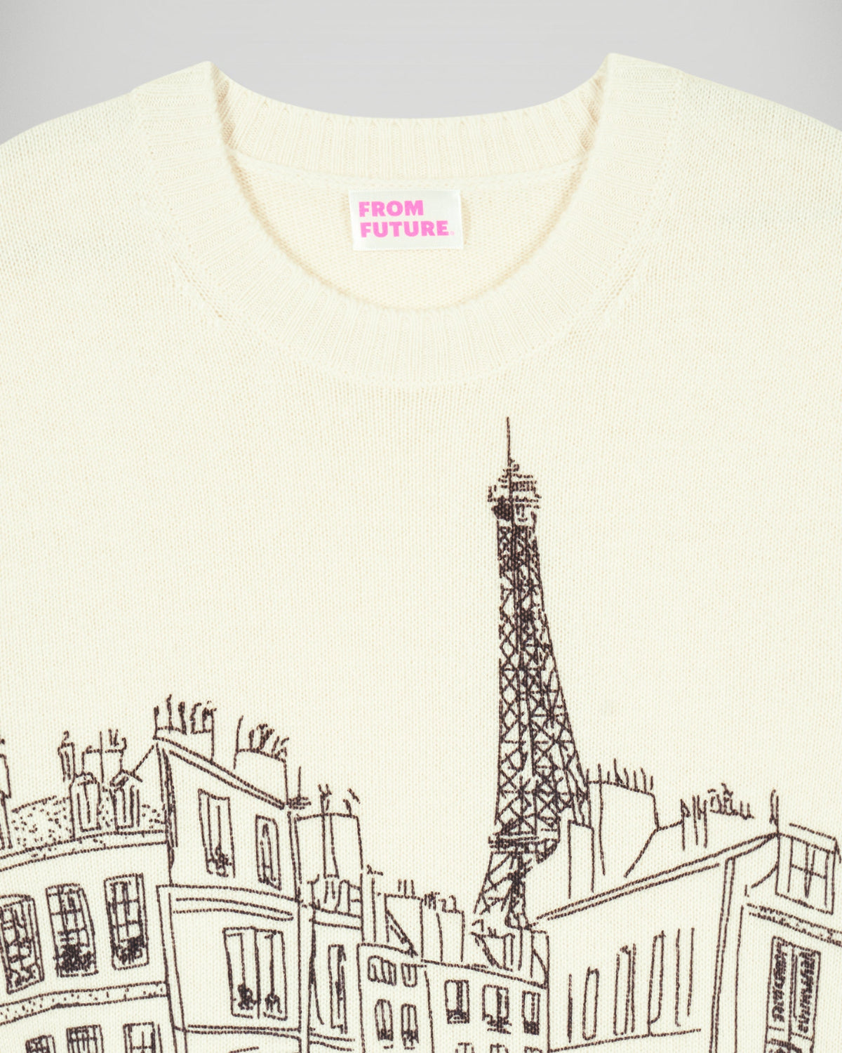 Jersey Paris con cuello redondo - Crudo - Hombre