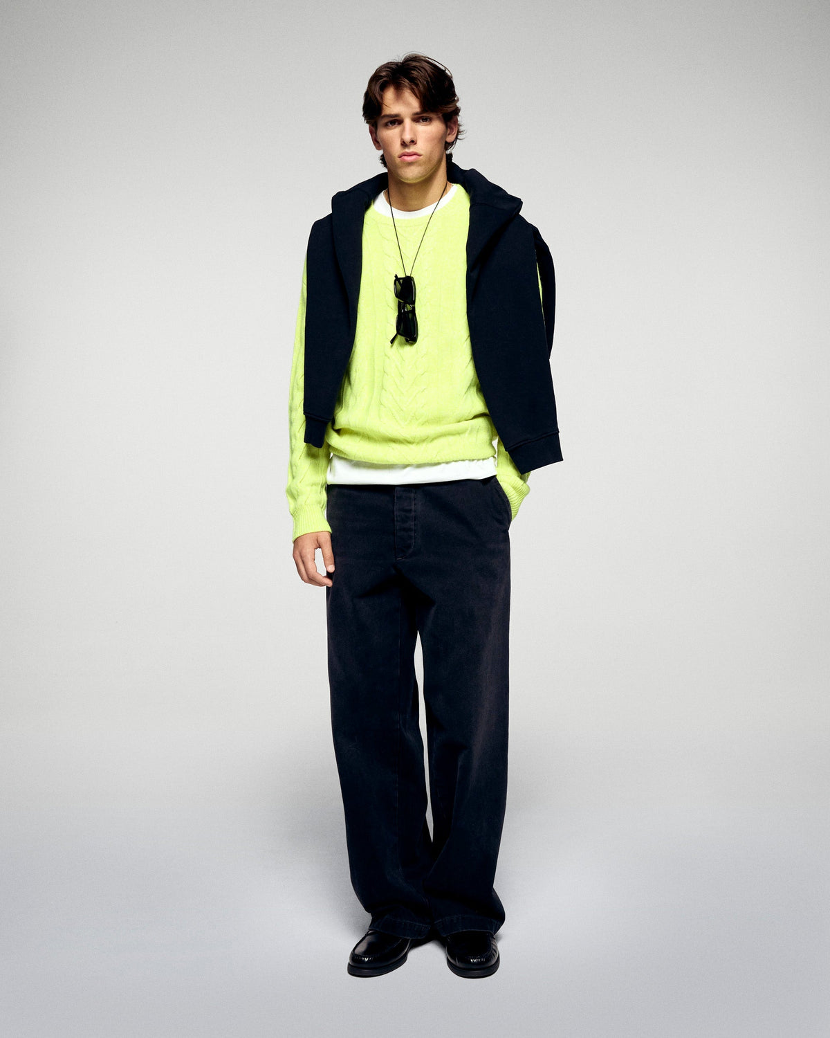 Crew-Neck Jumper - Yellow Neon - Men