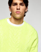 Crew-Neck Jumper - Yellow Neon - Men