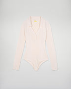 Body Maniche Lunghe a Trecce - Ecru - Donna
