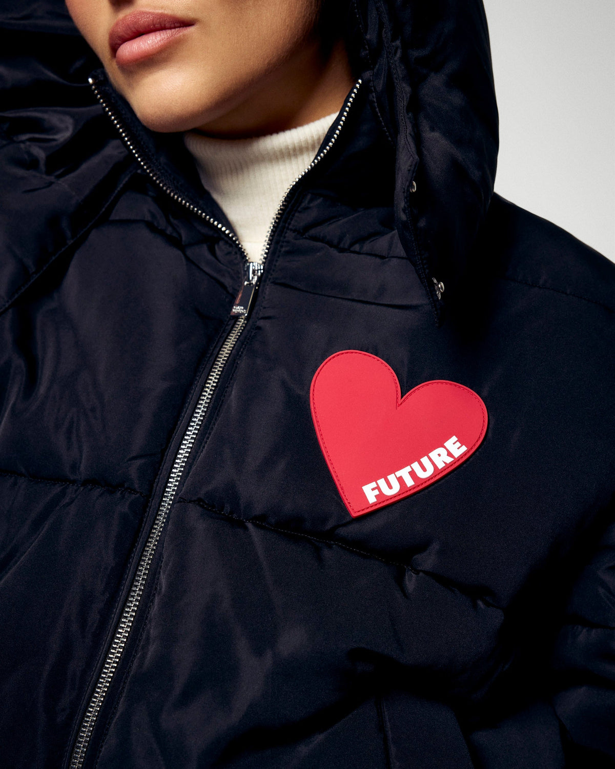 Piumino Cuore - Nero - Donna