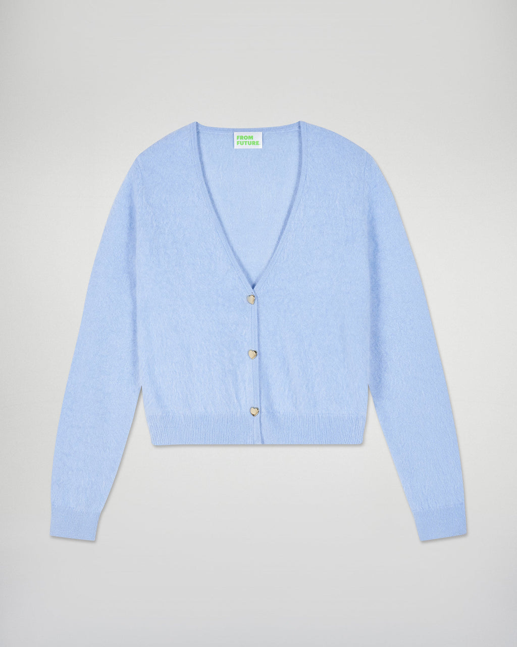 Jersey cárdigan de cachemira cepillada - Smooth Blue - Mujer