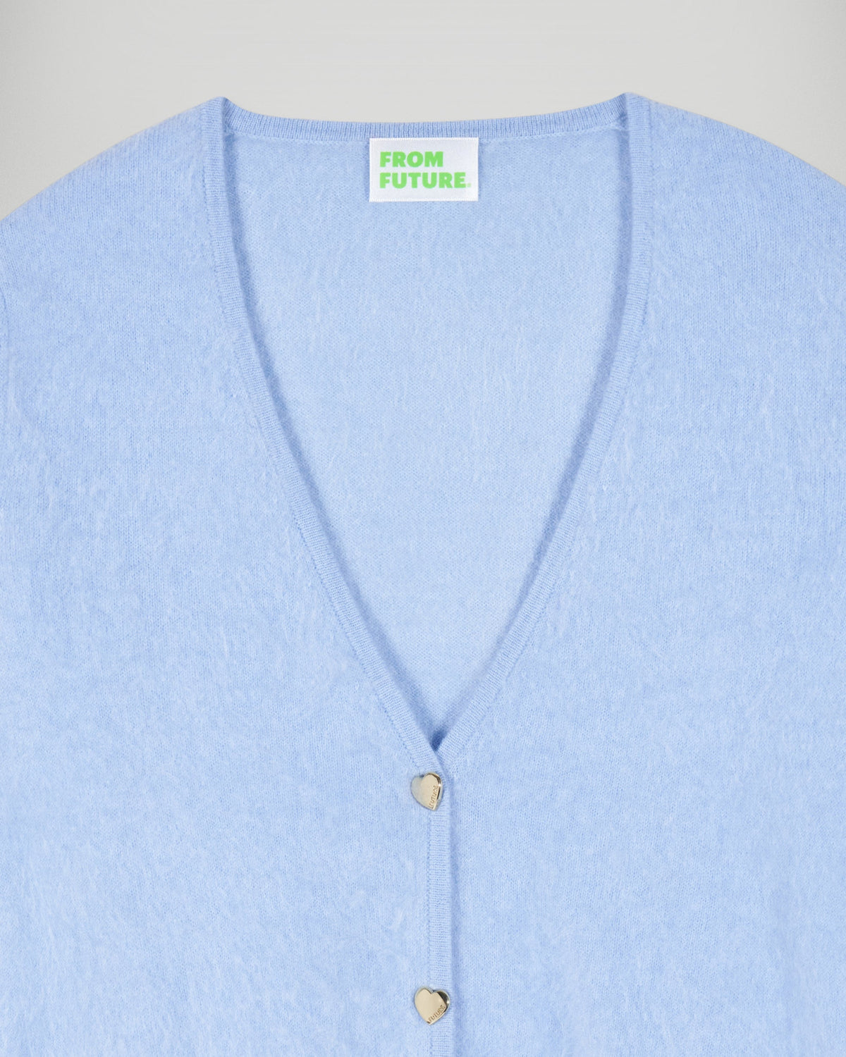 Jersey cárdigan de cachemira cepillada - Smooth Blue - Mujer