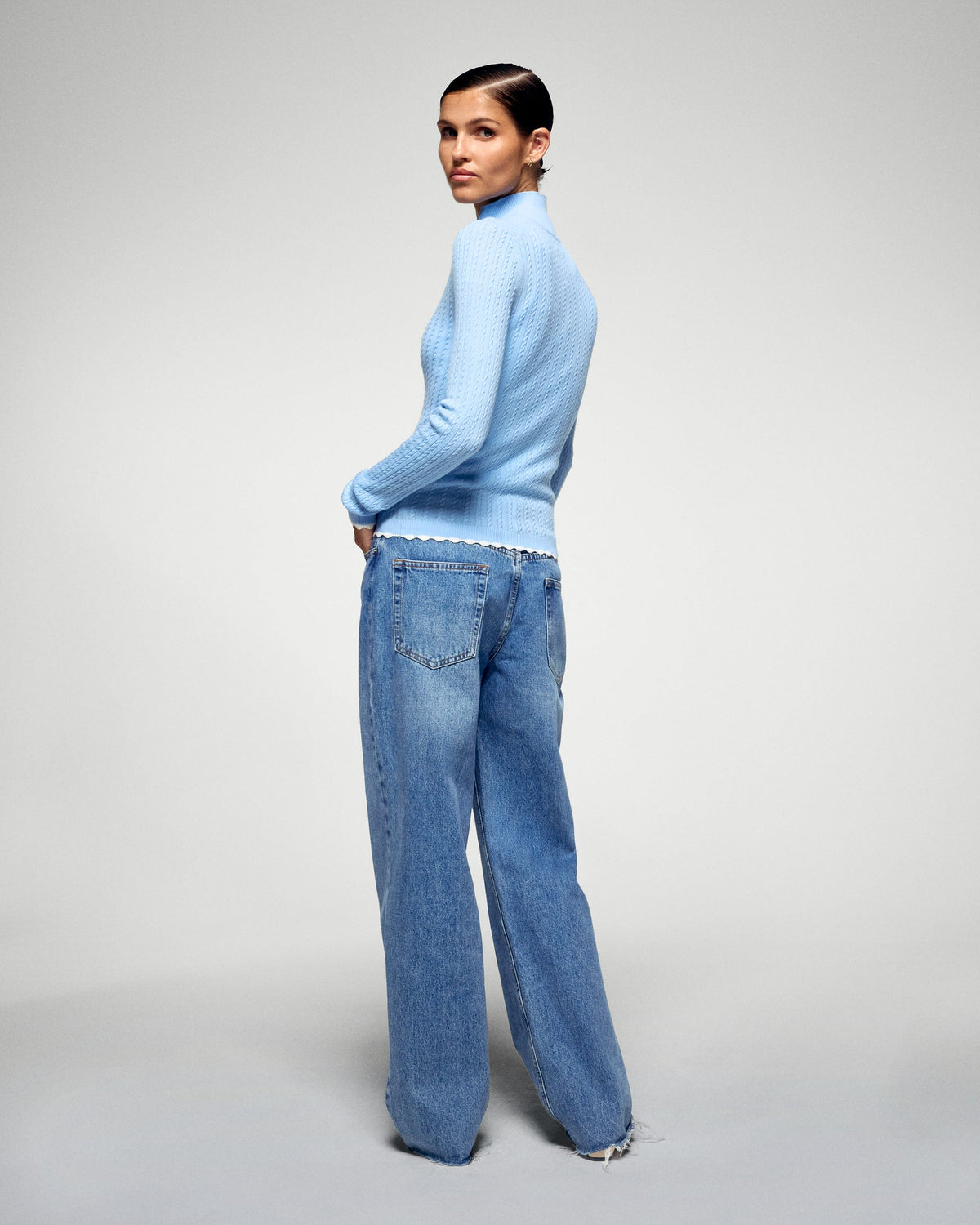 Cardigan Jumper - Baby Blue - Women