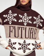 Maglione Collo a Lupetto Future Ski Club - Cioccolato - Donna