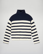 Maglione Dolcevita Marinière - Navy - Donna