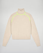 Pull Col Roulé - Beige Chiné - Femme