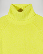 Oversized Roll-Neck Jumper - Yellow Neon - Women