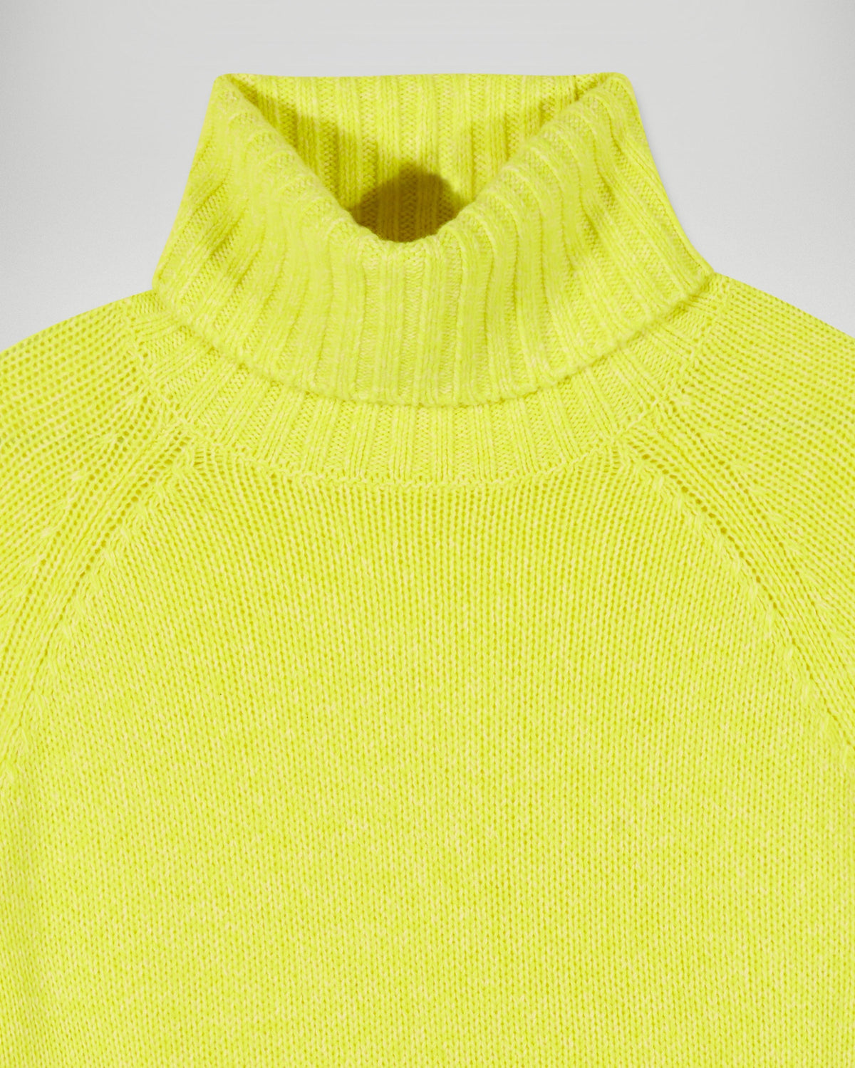Oversized Roll-Neck Jumper - Yellow Neon - Women
